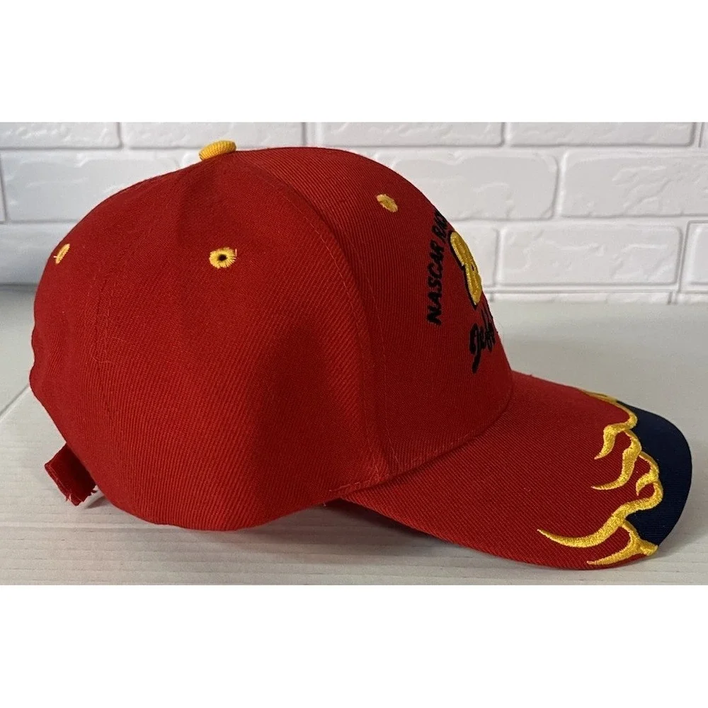NASCAR Jeff Gordon Hat Mens OSFM Red 24 Racing Champion Flame‎ Brim